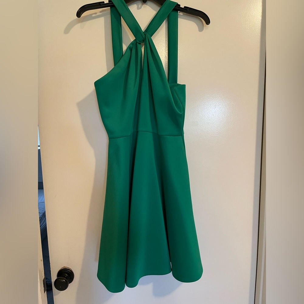Ted Baker Green Halter Neck Mini Dress Size 2